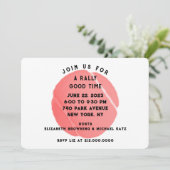 Tennis-Party Einladung (Stehend Vorderseite)