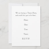 Tennis-Party Einladung (Rückseite)