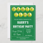 Tennis-Party Einladung (Vorderseite)