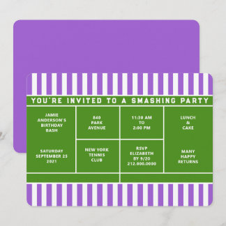 Tennis-Party Einladung