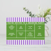 Tennis-Party Einladung (Stehend Vorderseite)