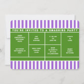 Tennis-Party Einladung (Vorderseite)