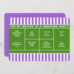 Tennis-Party Einladung