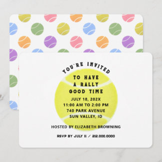 Tennis-Party Einladung