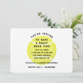 Tennis-Party Einladung (Stehend Vorderseite)