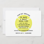 Tennis-Party Einladung (Vorderseite)