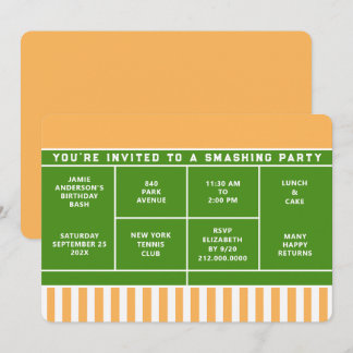 Tennis-Party Einladung