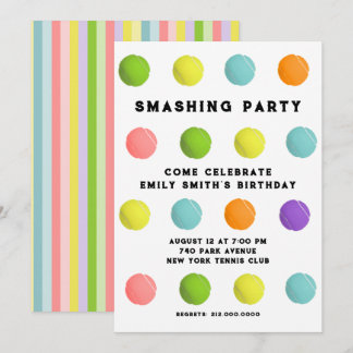 Tennis-Party Einladung