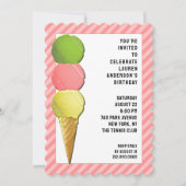 Tennis-Party Einladungen (Vorderseite)