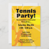 Tennis-Party Einladungsschablone Einladung (Vorderseite)