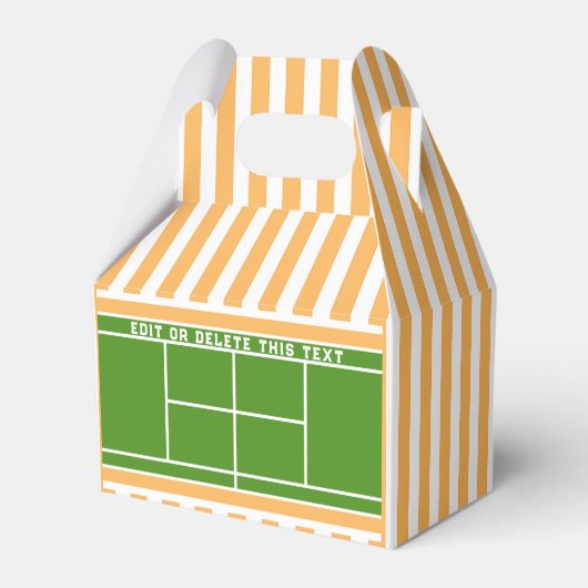 Tennis Party Geschenkbox Geschenkschachtel (Vorderseite)