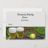 Tennis-Party mit Ballett und Bier Einladung (Vorderseite)