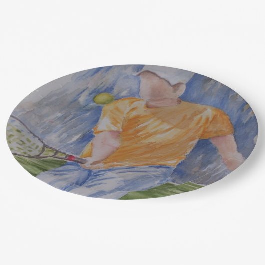 TENNIS-PARTY PAPPTELLER (Schrägansicht)