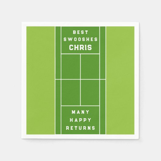 Tennis-Party Serviette (Vorderseite)