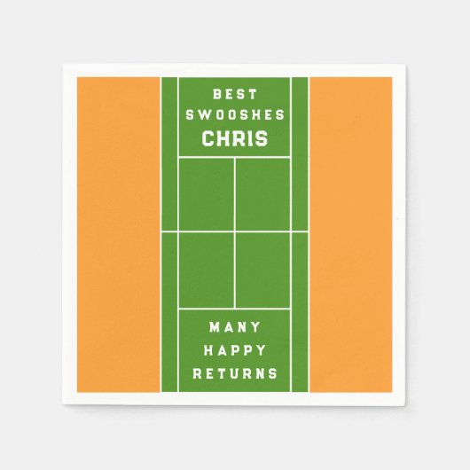 Tennis-Party Serviette (Vorderseite)