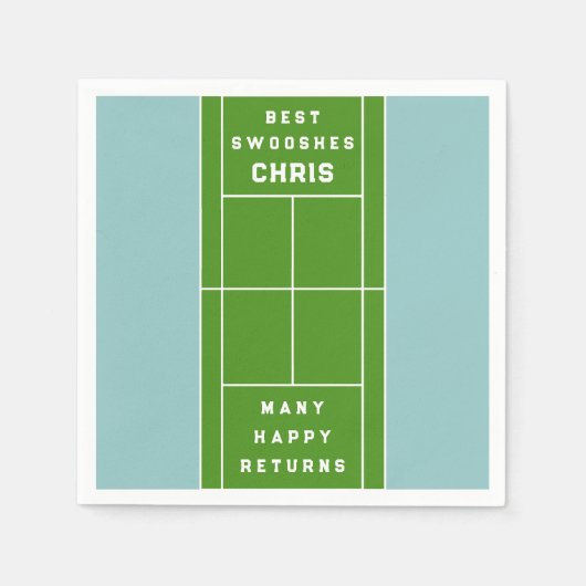 Tennis-Party Serviette (Vorderseite)