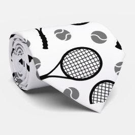 Tennis Pattern Black & White Vatertag Vater Cool Krawatte