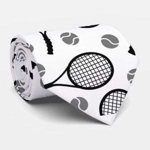 Tennis Pattern Black & White Vatertag Vater Cool Krawatte