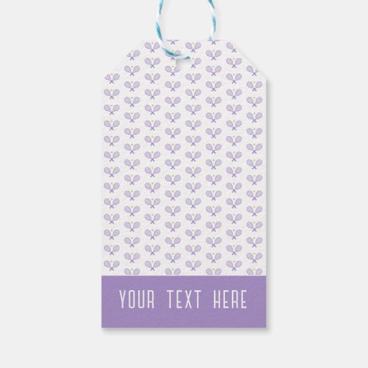 Tennis Pattern Custom Tennis Geschenkanhänger (Rückseite)