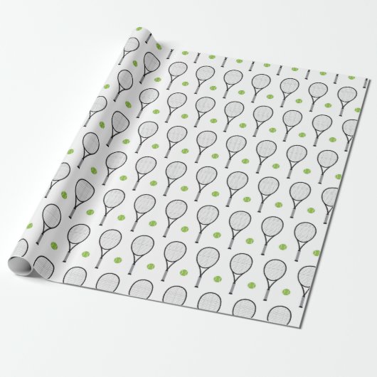 Tennis Pattern Geschenkpapier (Ungerollt)