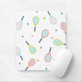 Tennis Pattern Sport Thema Personalisiert Monogram Mousepad (Mit Mouse)
