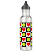 Tennis Pattern Tennisball und Hörsport Edelstahlflasche (Links)
