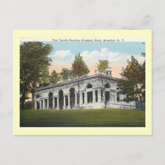 Tennis Pavilion, Prospect Park, Brooklyn Vintag Postkarte
