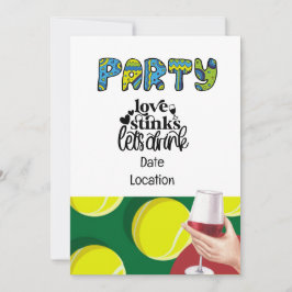 Tennis Payer Valentine's Day Einladung