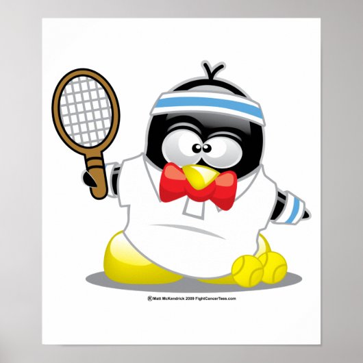 Tennis Penguin Poster (Vorne)