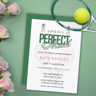 Tennis „Perfect Match“ Brautparty-Einladung Einladung