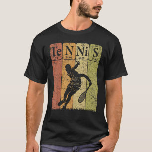 Tennis Periodensystem Elemente Tennis Spieler Nerd T-Shirt