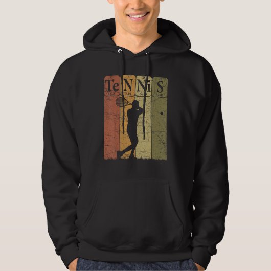 Tennis Periodic Table Elements Tennis Player Nerd Hoodie (Vorderseite)