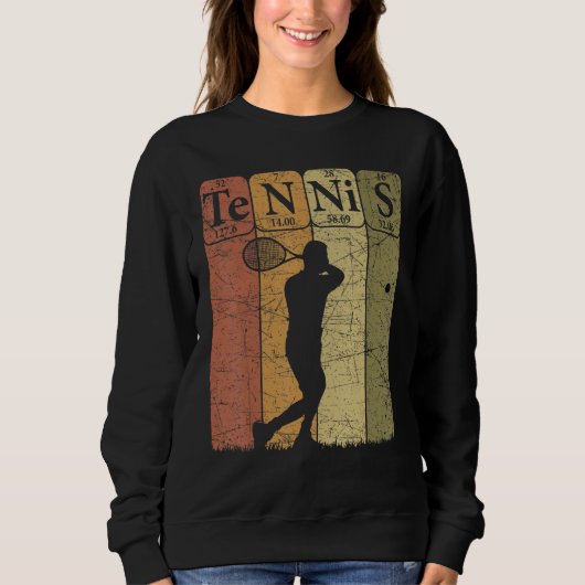 Tennis Periodic Table Elements Tennis Player Nerd  Sweatshirt (Vorderseite)