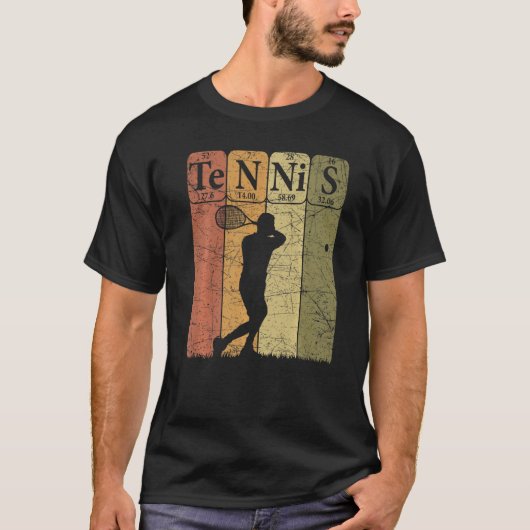 Tennis Periodic Table Elements Tennis Player Nerd T-Shirt (Vorderseite)