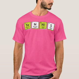 Tennis Periodische Tischelemente Sport Funny Playe T-Shirt