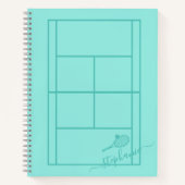 Tennis Personalisiert Calligrafy Name Custom Notizblock (Vorderseite)