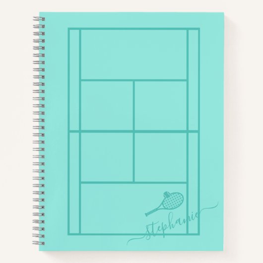Tennis Personalisiert Calligrafy Name Custom  Notizblock (Vorderseite)