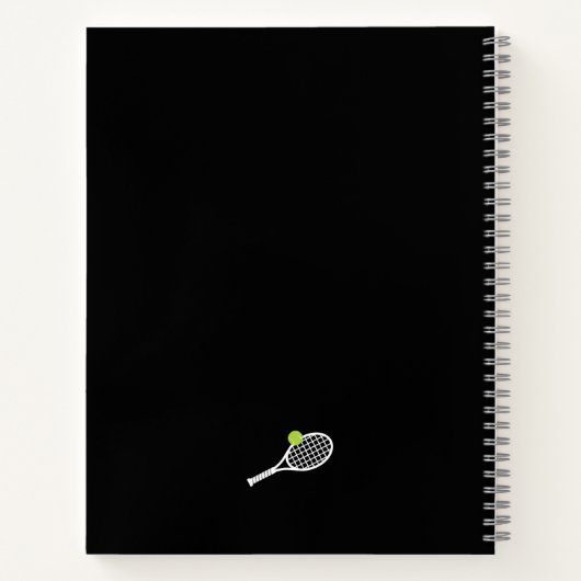 Tennis Personalisiert Girly Script Monogram Notizblock (Rückseite)