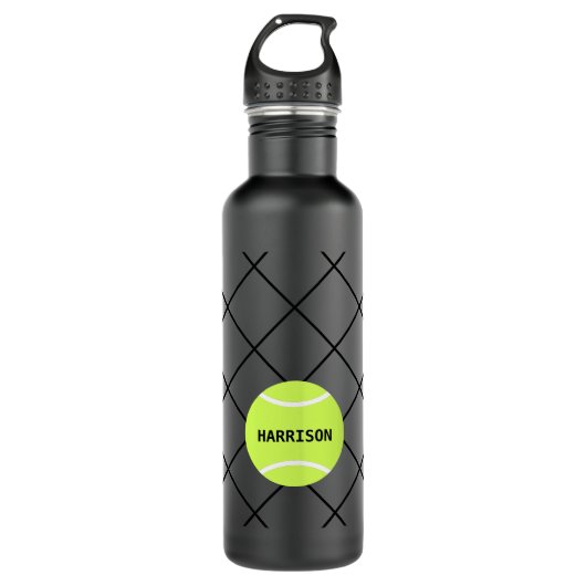 Tennis Personalisiert Moderner Name Stainless Edelstahlflasche (Vorderseite)