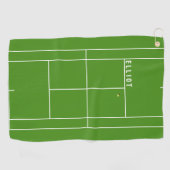 Tennis Personalisiert Name oder Monogramm Golfhandtuch (Horizontal)