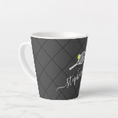 Tennis Personalisiert Script Name Monogram Milchtasse (Linke Ecke)