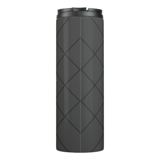 Tennis Personalisiert Script Name Monogram Thermosbecher (Rückseite)