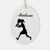 Tennis-personalisierte Weihnachtsverzierung Keramikornament (Rechts)