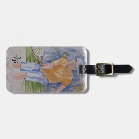 TENNIS-PERSONALISIERTER GEPÄCK-UMBAU GEPÄCKANHÄNGER (Vorderseite horizontal)