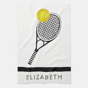 Tennis-Personalisierter Name oder Monogramm Handtuch