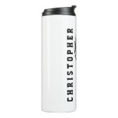 Tennis-Personalisierter Name oder Monogramm Thermosbecher (Nach links gedreht)