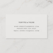 Tennis - persönliche Visitenkarte (Rückseite)