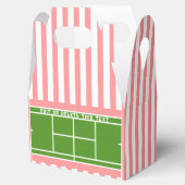 Tennis Pink-gestreift Gefälligkeitsbox Geschenkschachtel (Geöffnet)