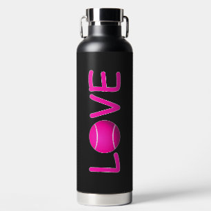 Tennis Pink LIEBE Black Trinkflasche