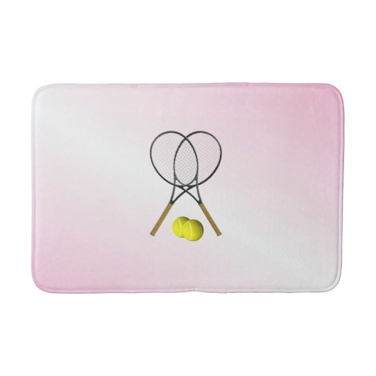 Tennis Pink Sports Badematte (Vorderseite)